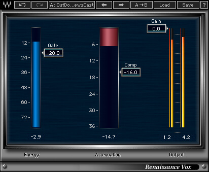 Waves Renaissance Voxの画面